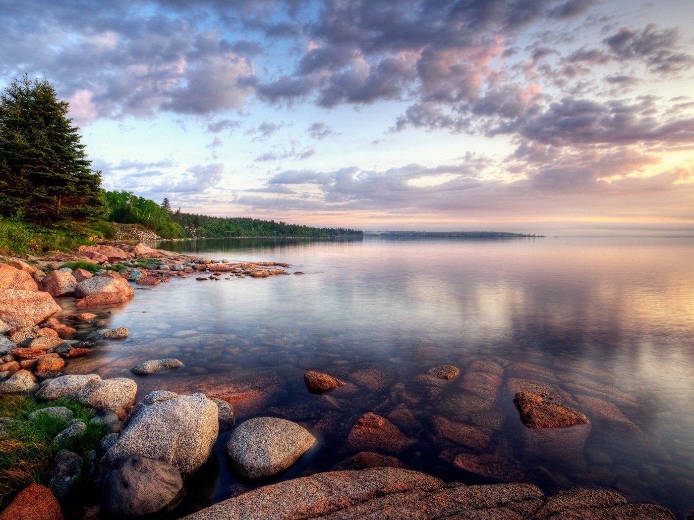 Обои облака, озеро, камни, берег, clouds, lake, stones, shore разрешение 2560x1600 Загрузить