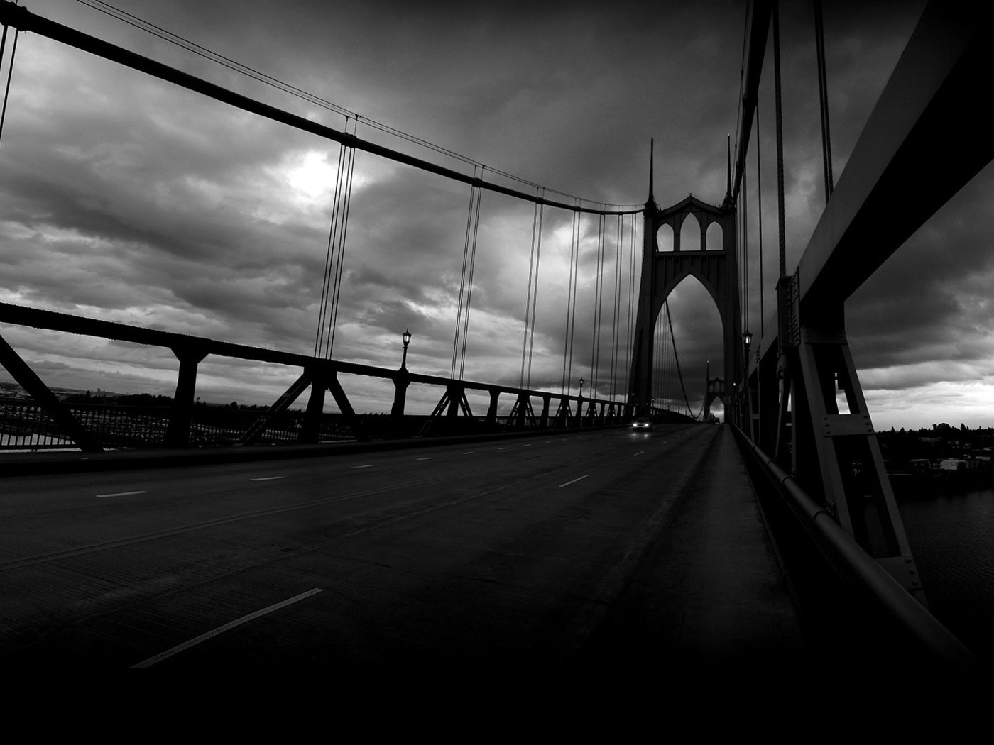 Обои небо, фото, города, пейзажи, дороги, мосты, st. johns bridge, the sky, photo, city, landscapes, road, bridges разрешение 1920x1080 Загрузить