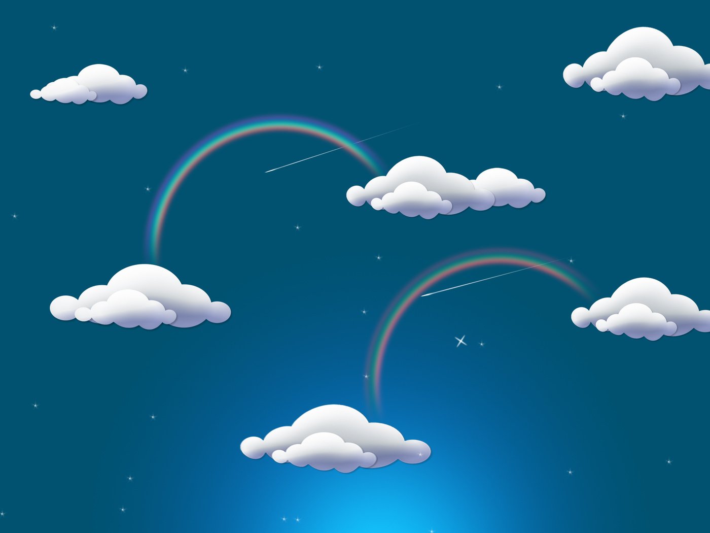 Обои облака, радуга, clouds, rainbow разрешение 2048x1535 Загрузить