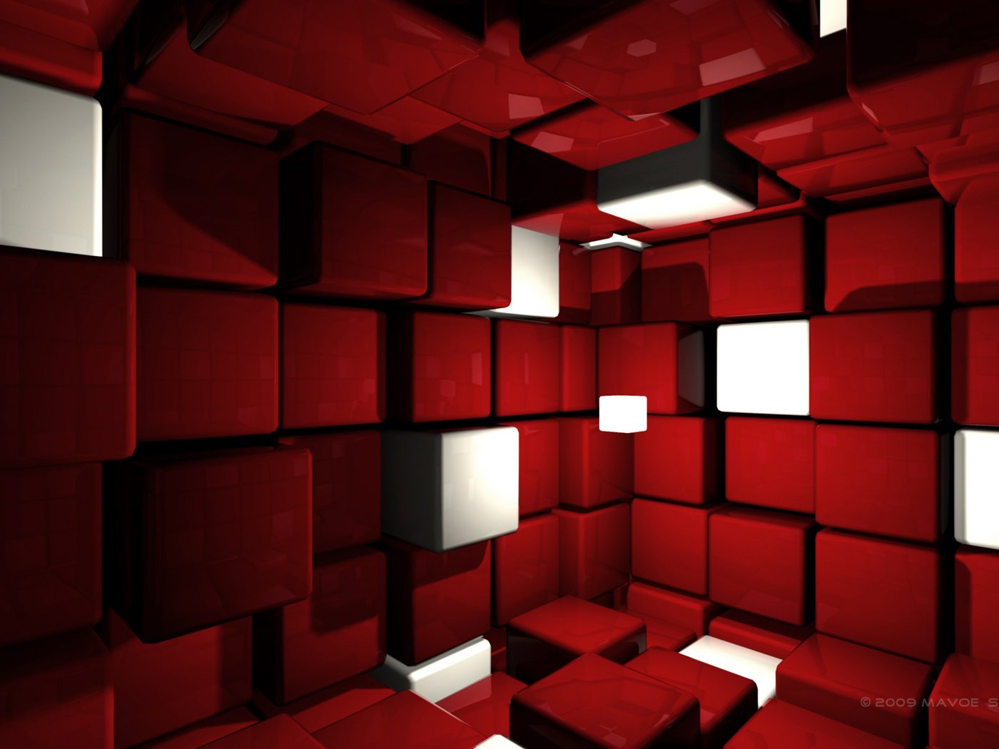 Обои красный, кубики, cube room, red, cubes разрешение 1920x1200 Загрузить