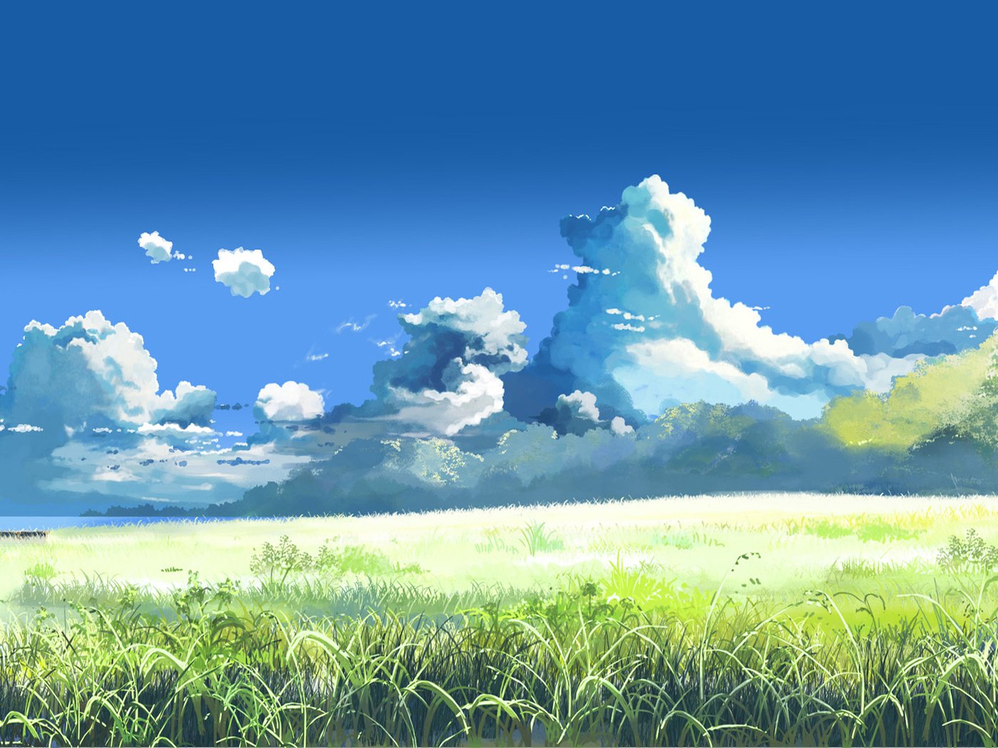 Обои лето, макото синкай, за облаками, summer, makoto xingkai, the clouds разрешение 1920x1200 Загрузить