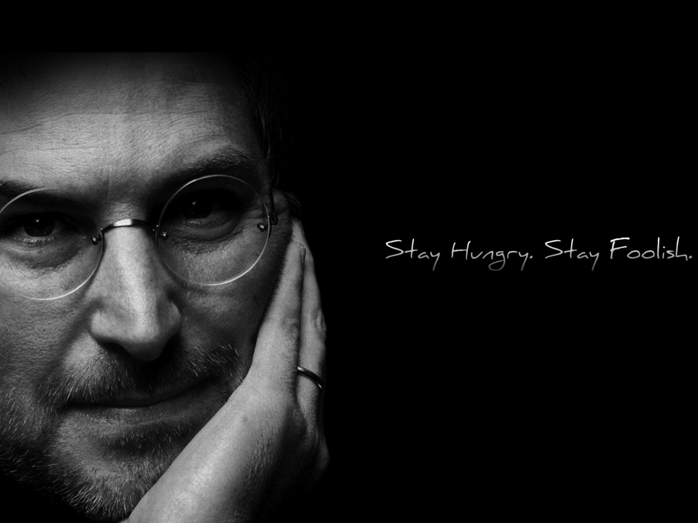 Обои стив джобс, stay foolish, оставайся голодным, оставайся безрассудным, steve jobs, stay hungry, stay reckless разрешение 1920x1200 Загрузить