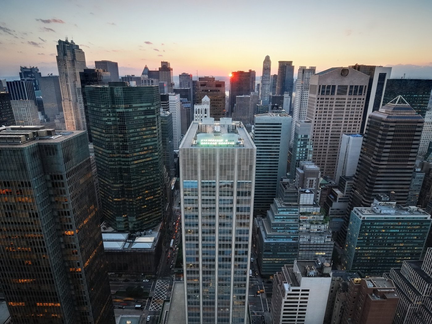 Обои закат, нью-йорк, sunset, new york разрешение 1920x1200 Загрузить