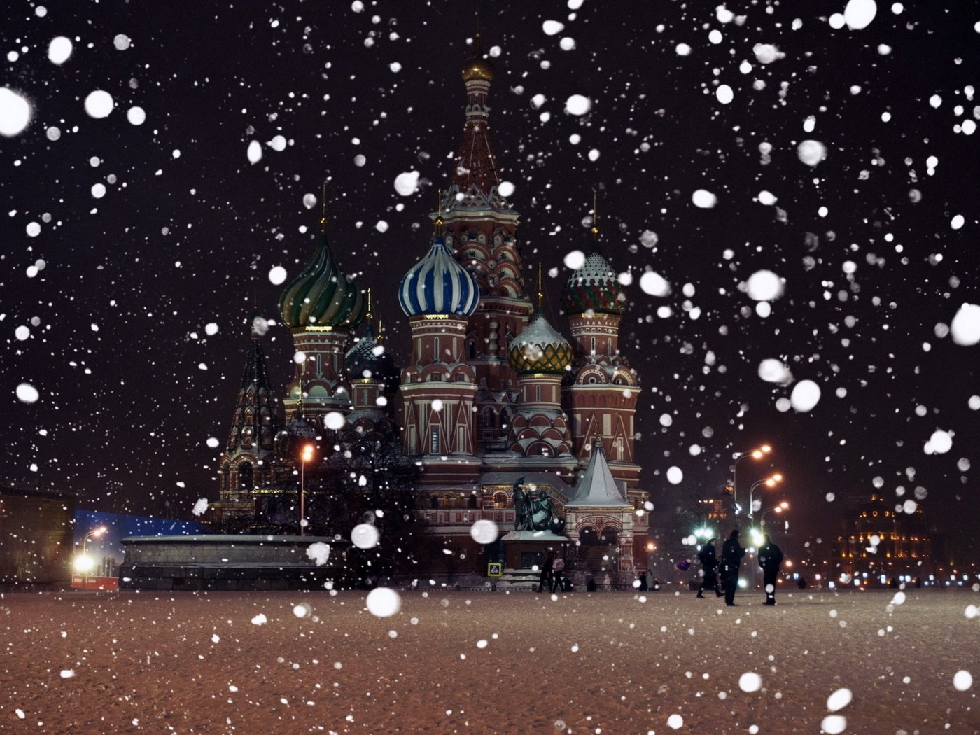 Обои снег, москва, россия, красная площадь, snow, moscow, russia, red square разрешение 1920x1200 Загрузить
