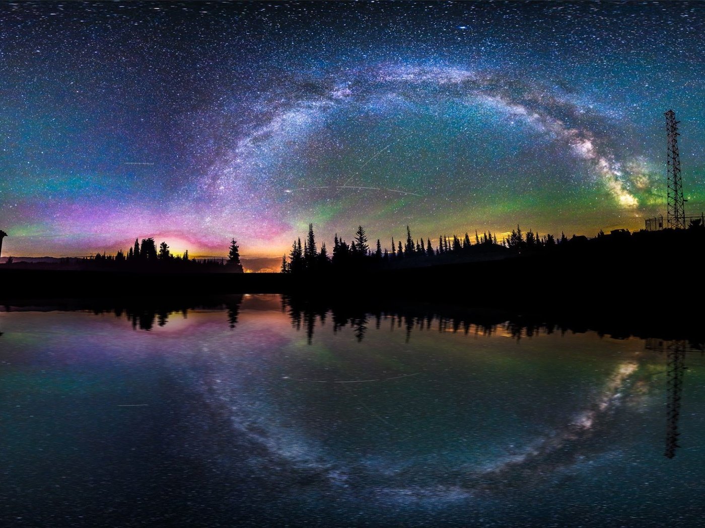 Обои отражение, млечный путь, reflection, the milky way разрешение 2000x1247 Загрузить