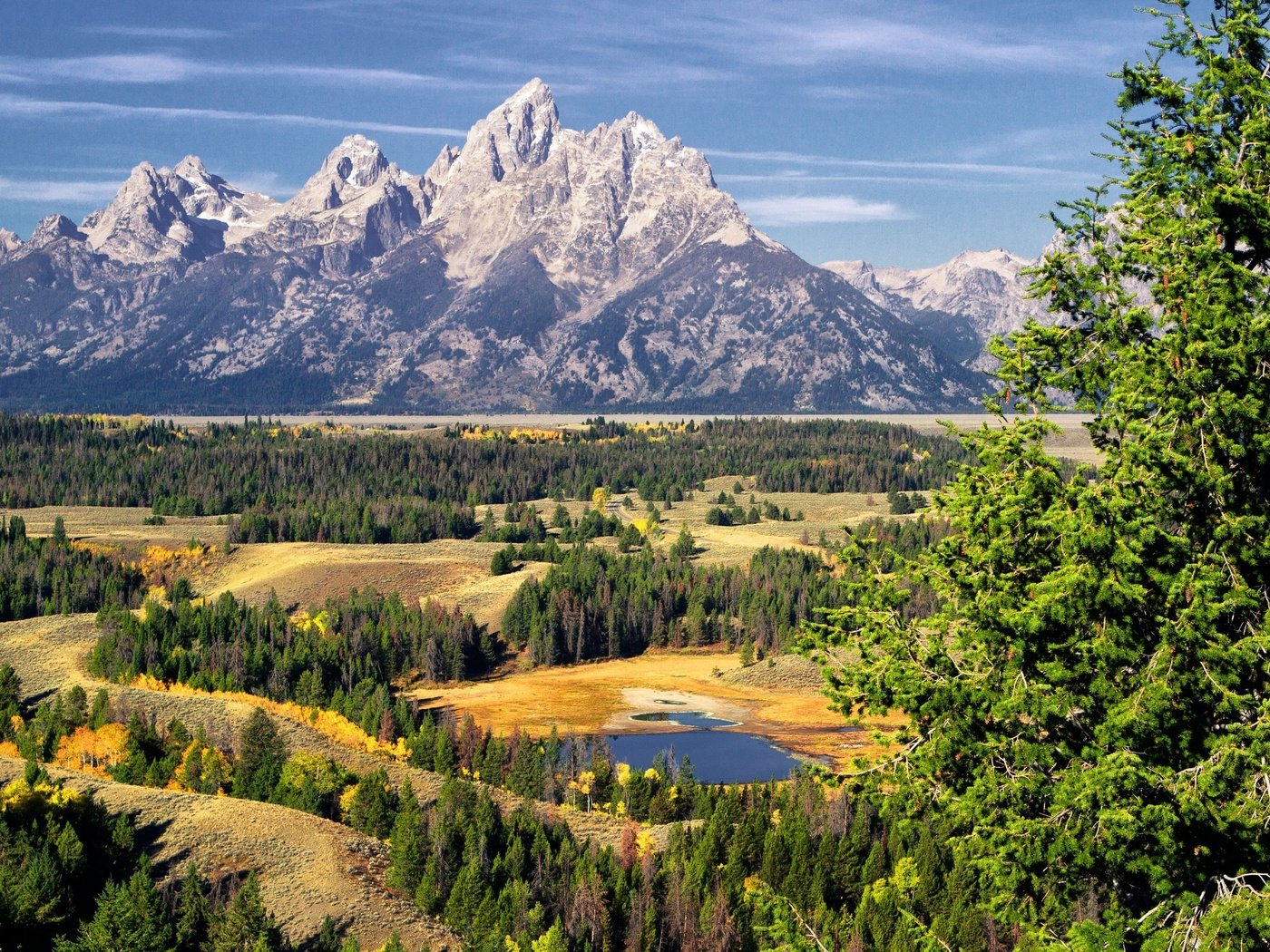 Обои пейзаж, гранд -титон национальный парк, landscape, grand teton national park разрешение 2560x1600 Загрузить