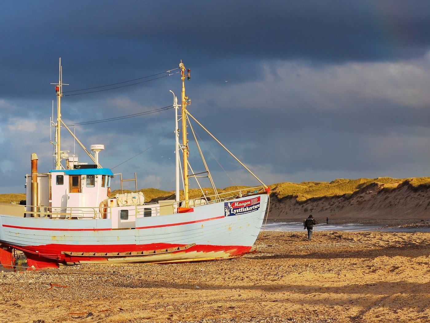 Обои лодка, судно, рыболовецкое, boat, the ship, fishing разрешение 2560x1289 Загрузить