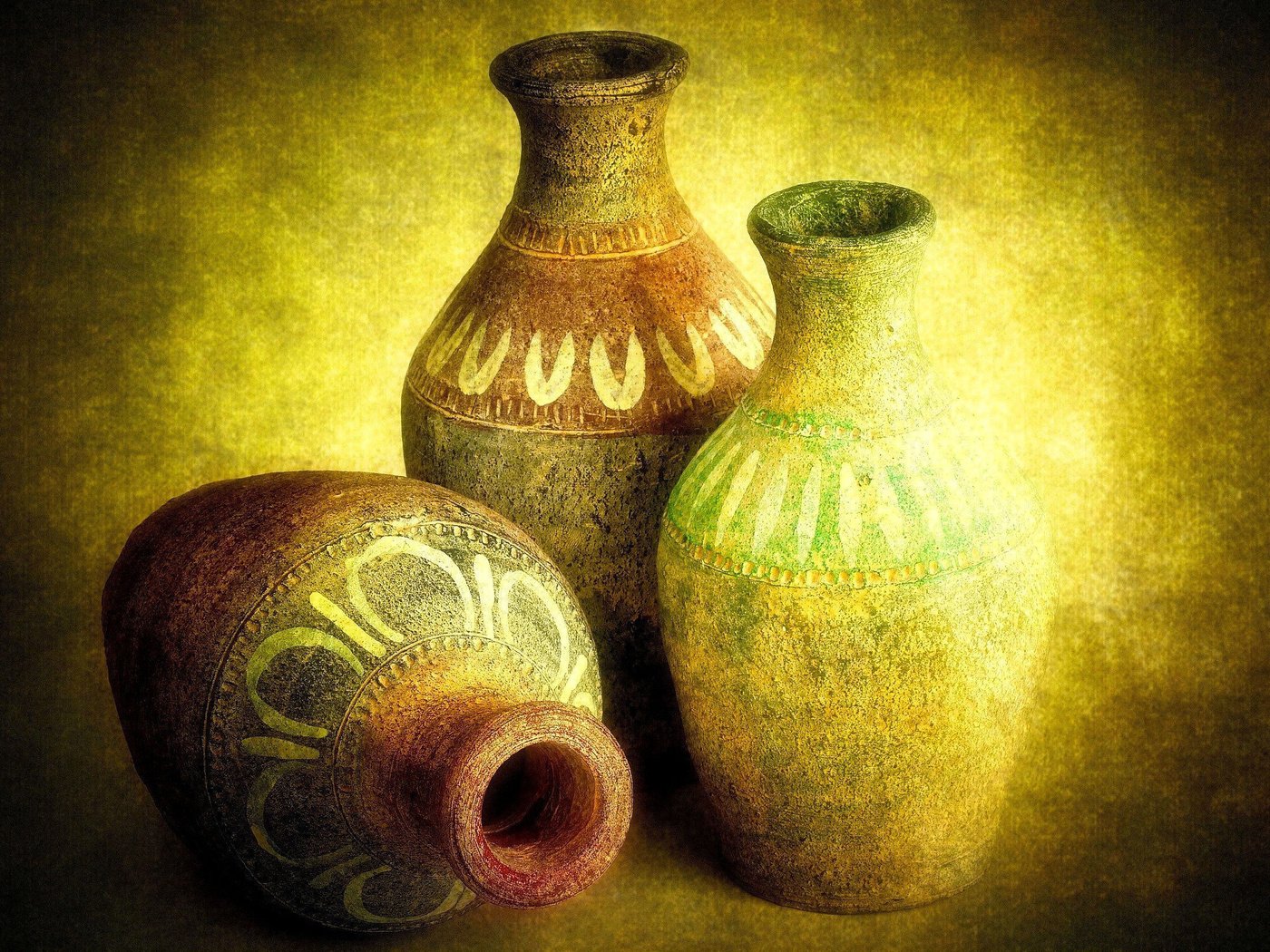 Обои древность, натюрморт, антиквариат, кувшины, глиняные, antiquity, still life, antiques, pitchers, clay разрешение 2400x1660 Загрузить