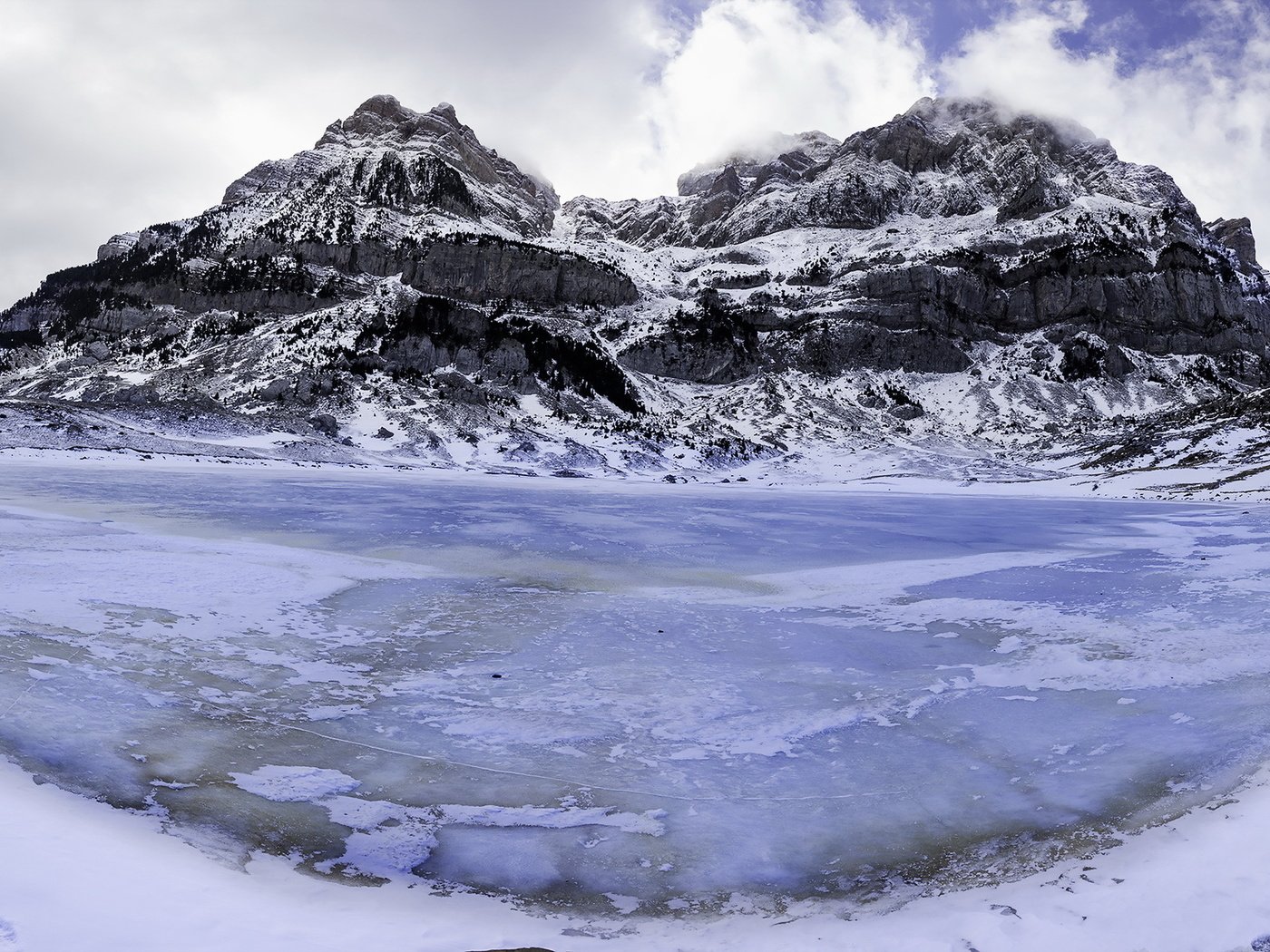 Обои озеро, пейзаж, гора, лёд, lake, landscape, mountain, ice разрешение 1920x1200 Загрузить