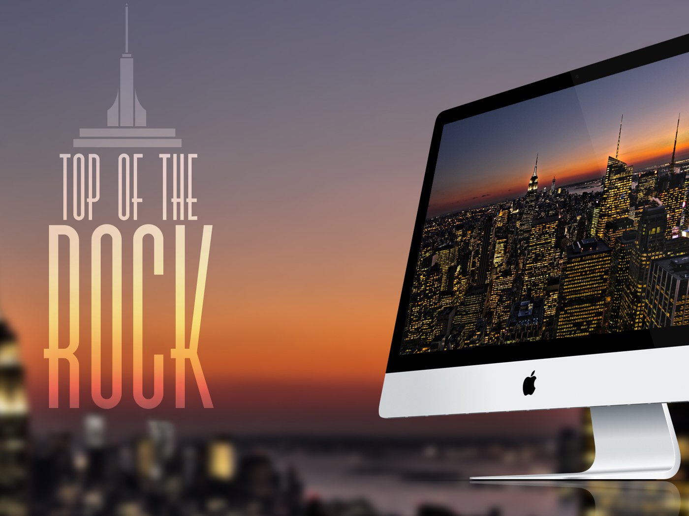 Обои надпись, монитор, эппл, top of the rock, the inscription, monitor, apple разрешение 1920x1080 Загрузить