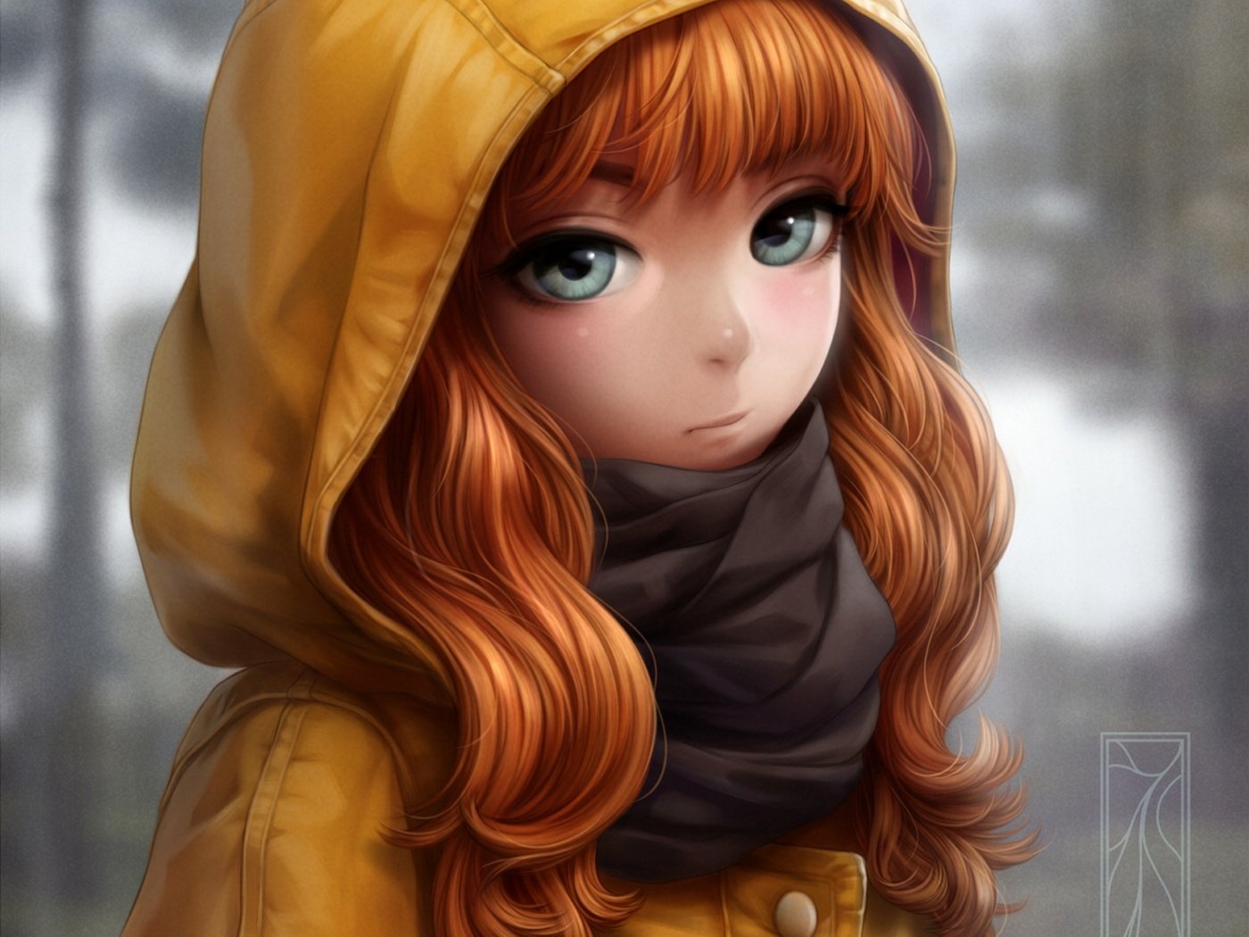 Обои арт, девушка, аниме, капюшон, шарф, kotikomori, art, girl, anime, hood, scarf разрешение 1920x1920 Загрузить