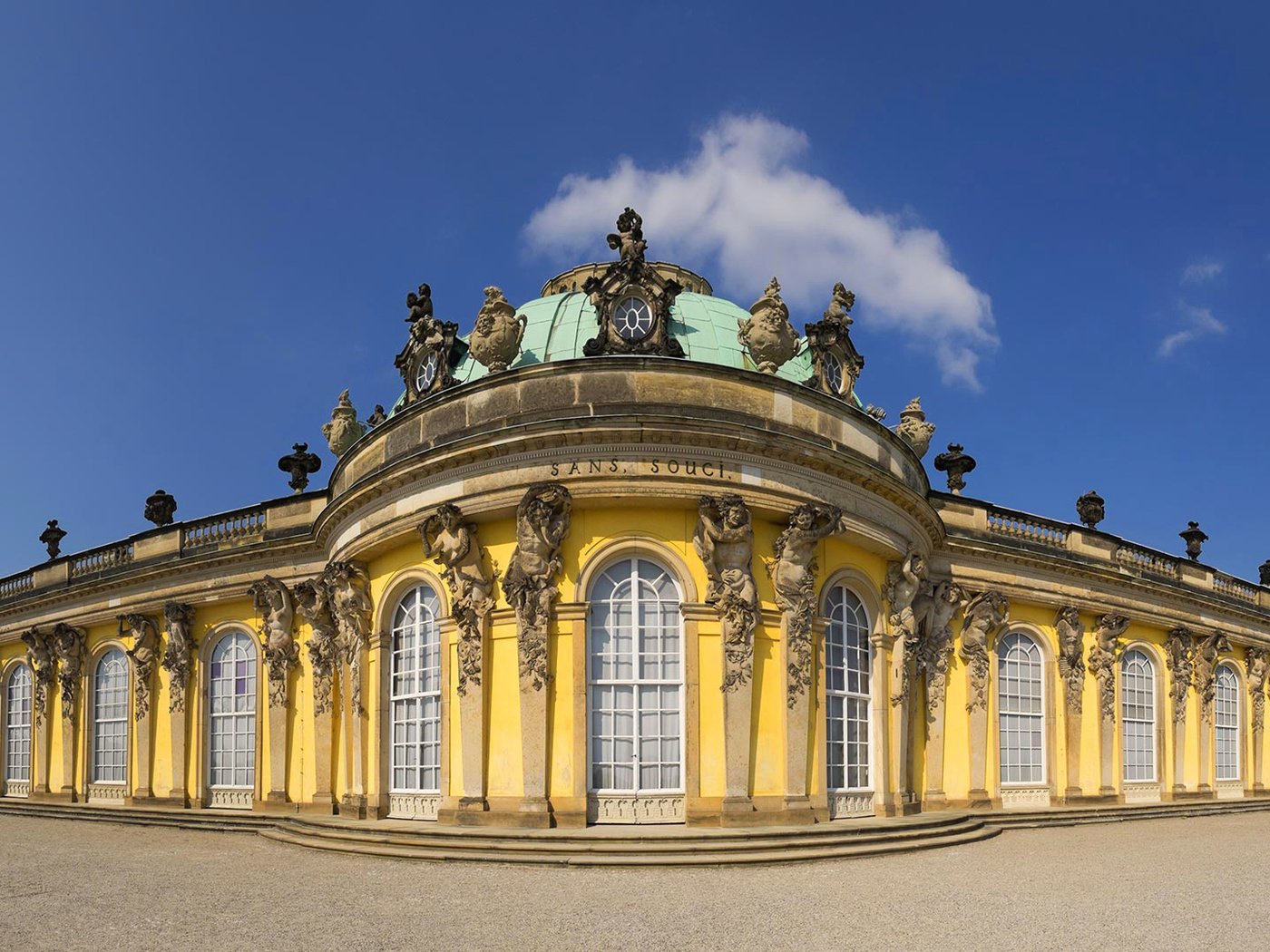 Обои дворец, германия, потсдам, сан-суси, palace, germany, potsdam, sanssouci разрешение 1920x1080 Загрузить