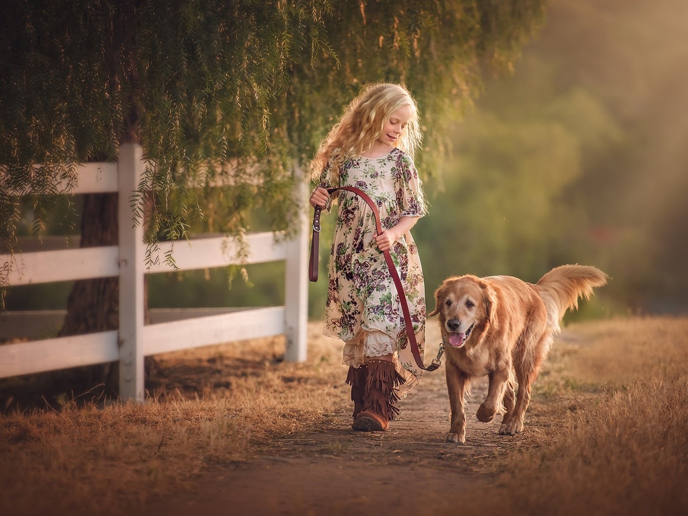 Обои собака, дети, девочка, волосы, лицо, золотистый ретривер, edie layland, country girl with dog, dog, children, girl, hair, face, golden retriever разрешение 2048x1367 Загрузить