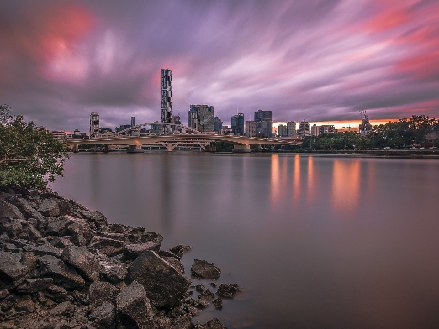 Обои панорама, город, небоскребы, австралия, брисбен, panorama, the city, skyscrapers, australia, brisbane разрешение 2048x1370 Загрузить