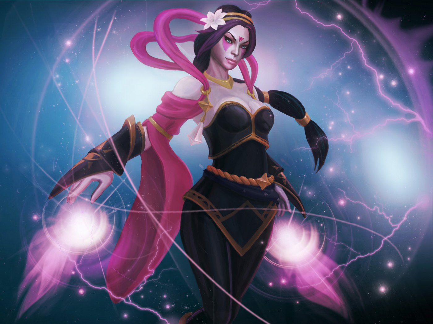 Обои арт, девушка, фэнтези, магия, dota 2, вентиль, templar assassin, art, girl, fantasy, magic, valve разрешение 3840x2400 Загрузить