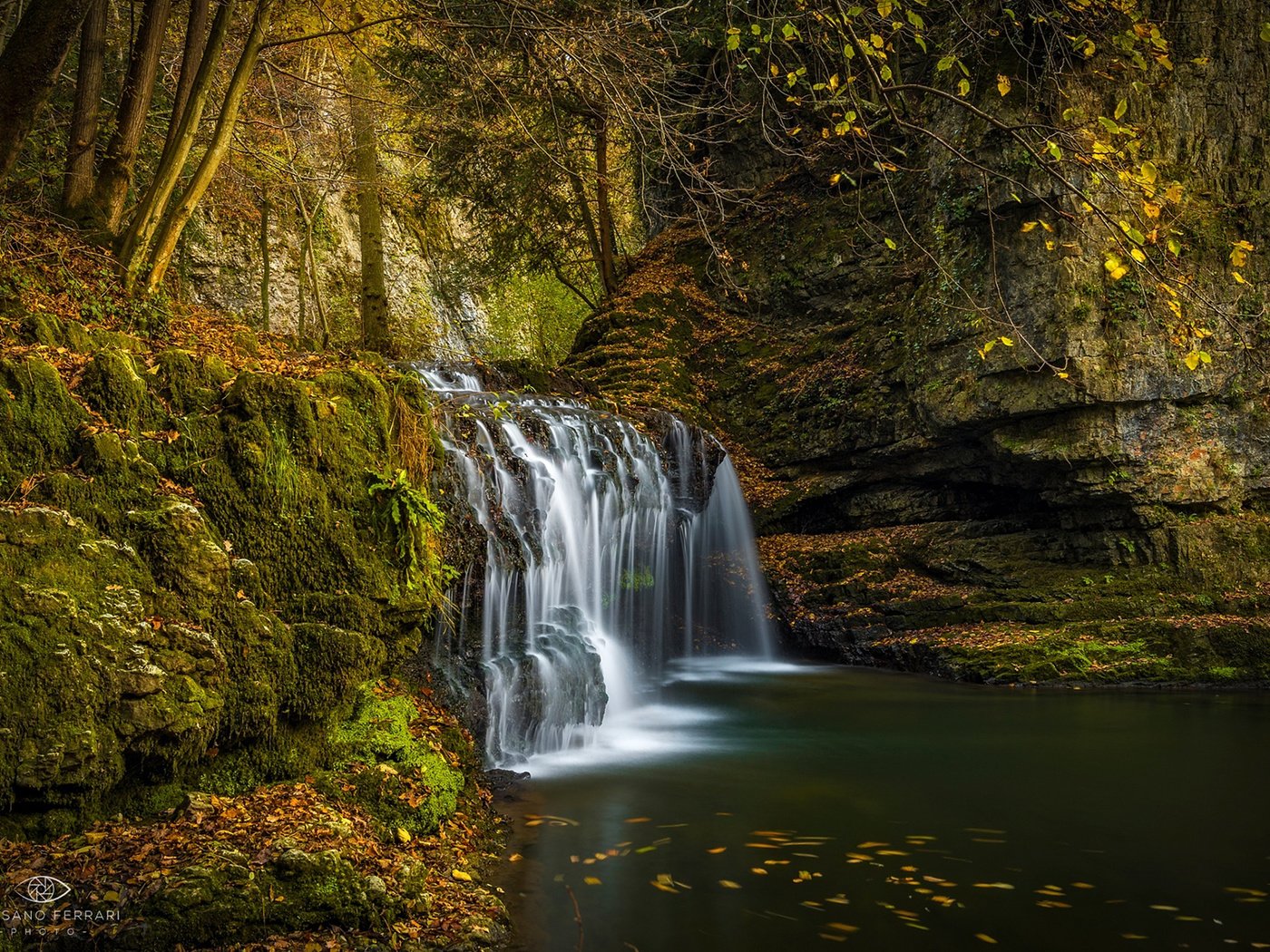 Обои река, природа, листья, водопад, осень, river, nature, leaves, waterfall, autumn разрешение 1920x1200 Загрузить