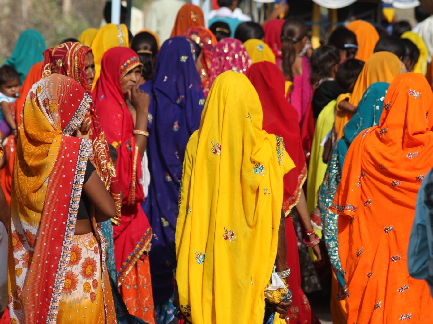 Обои люди, женщины, индия, сари, традиционная одежда, people, women, india, saree, traditional clothing разрешение 3888x2592 Загрузить