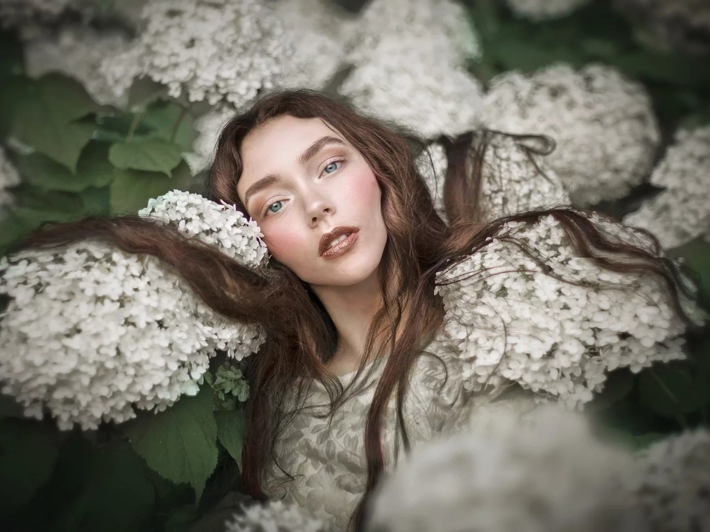 Обои цветы, девушка, взгляд, модель, волосы, лицо, макияж, klaudia kaczmarek, flowers, girl, look, model, hair, face, makeup разрешение 2000x1175 Загрузить