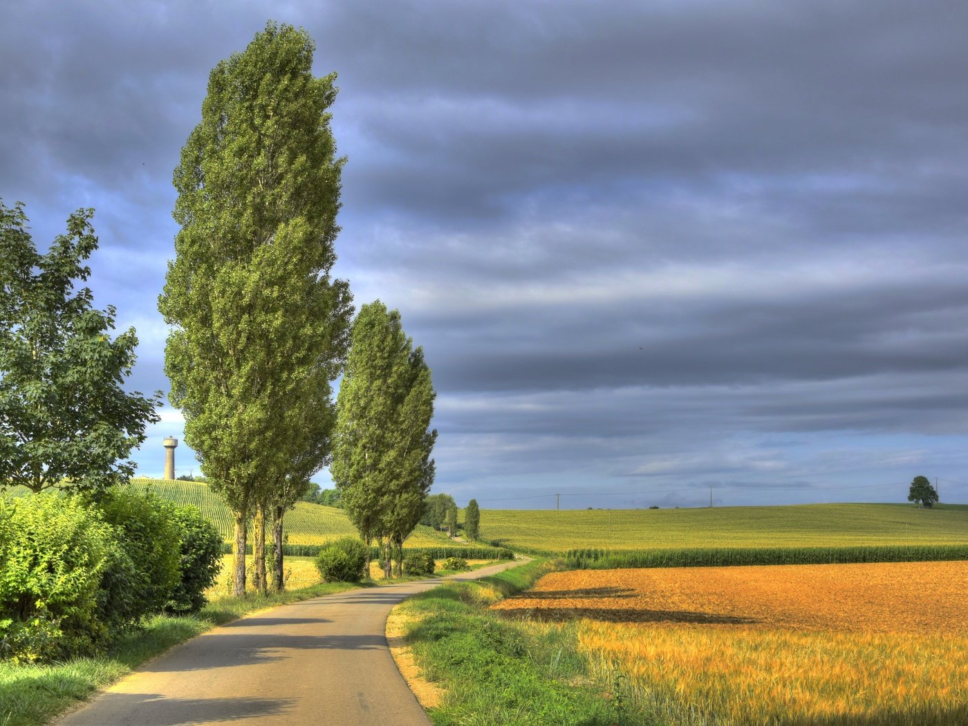 Обои небо, дорога, облака, деревья, поле, франция, лотарингия, trieux, the sky, road, clouds, trees, field, france, lorraine разрешение 5999x3999 Загрузить