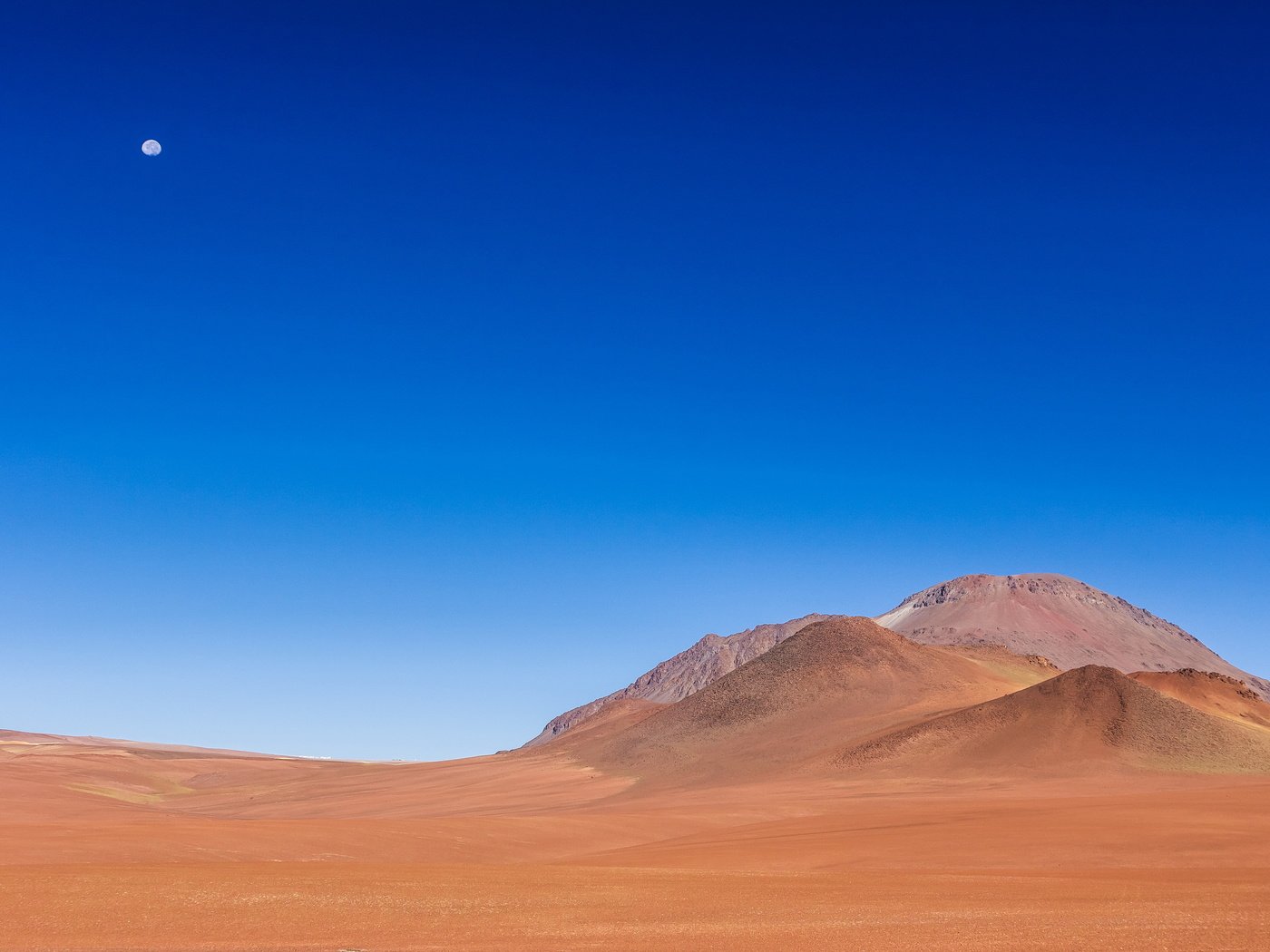 Обои небо, пейзаж, песок, пустыня, луна, the sky, landscape, sand, desert, the moon разрешение 3000x2000 Загрузить