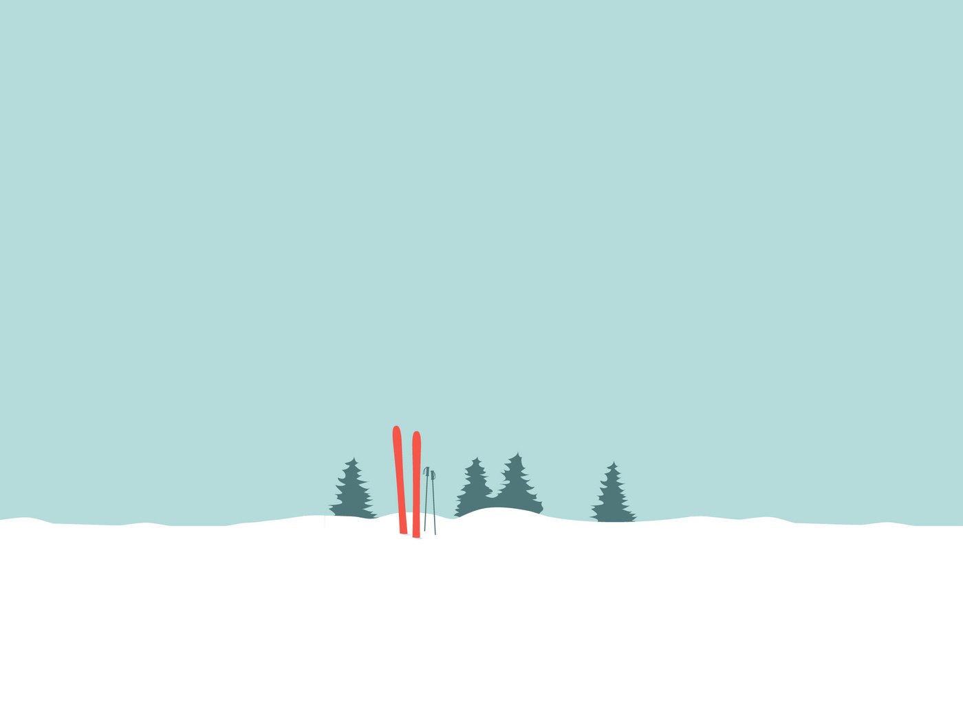 Обои снег, вектор, графика, минимализм, лыжи, snow, vector, graphics, minimalism, ski разрешение 2560x1600 Загрузить