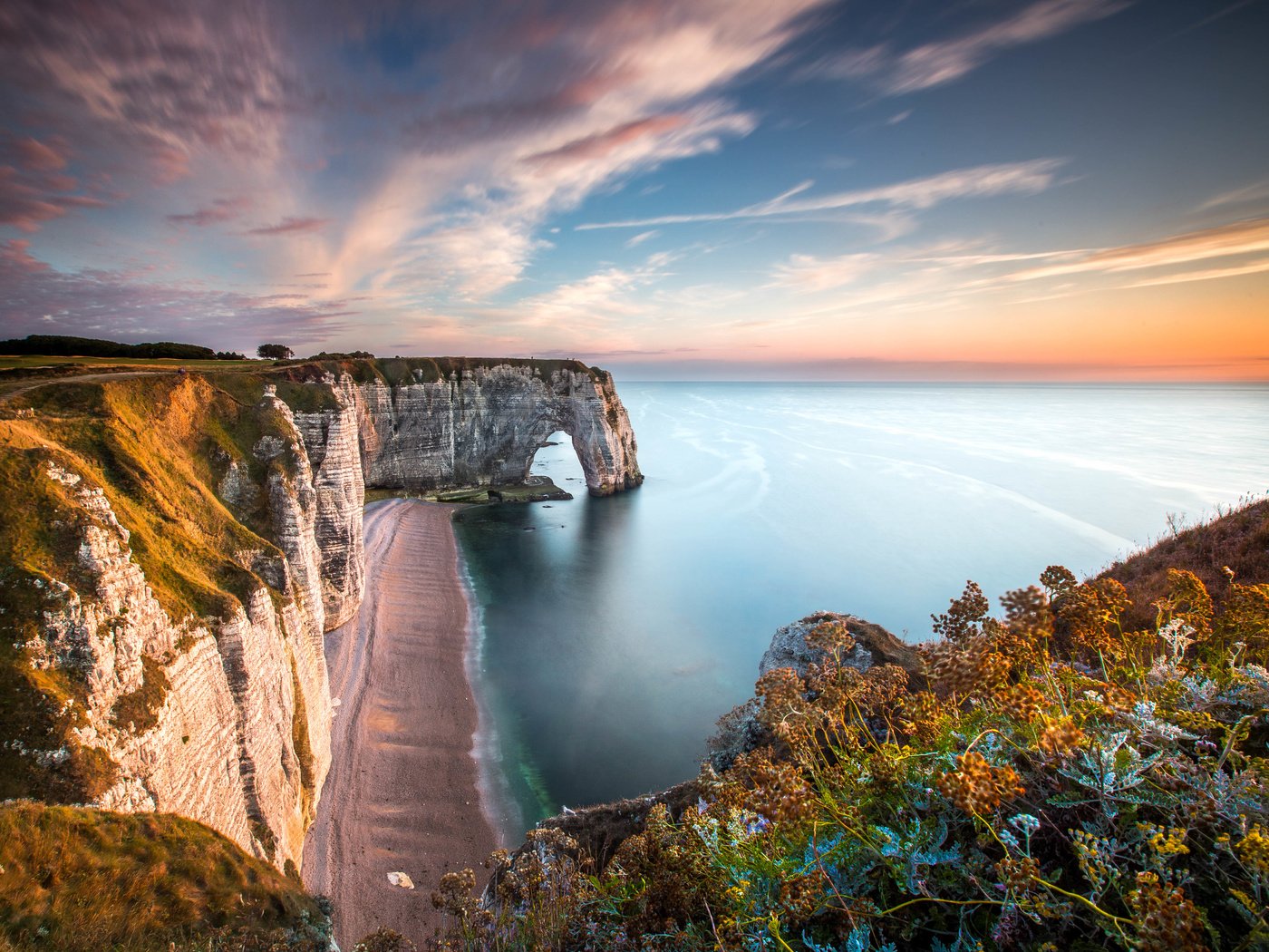 Обои небо, этрета, скалы, природа, берег, закат, море, океан, франция, the sky, étretat, rocks, nature, shore, sunset, sea, the ocean, france разрешение 4859x3757 Загрузить