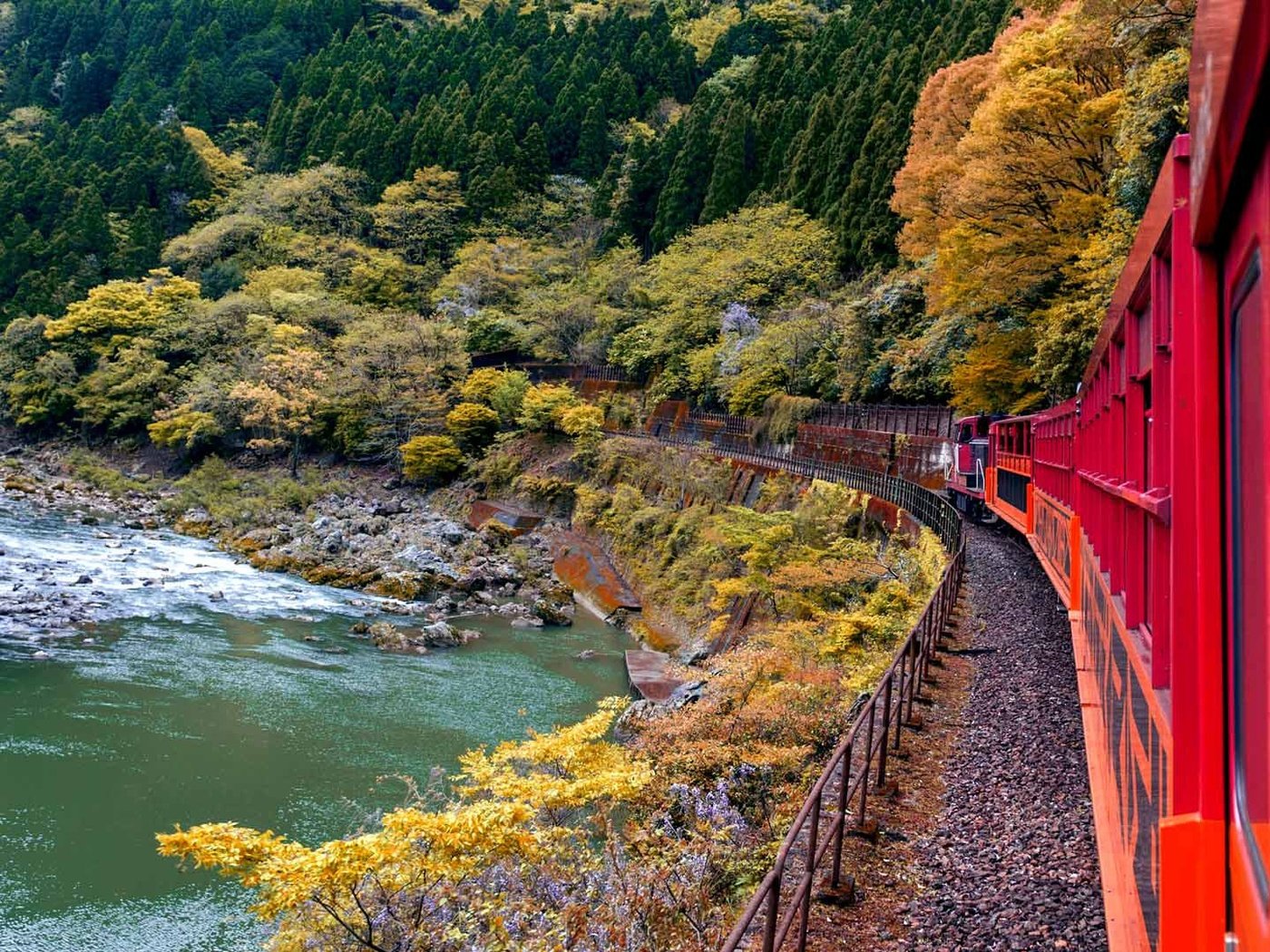 Обои япония, киото, поезд, japan, kyoto, train разрешение 1920x1080 Загрузить