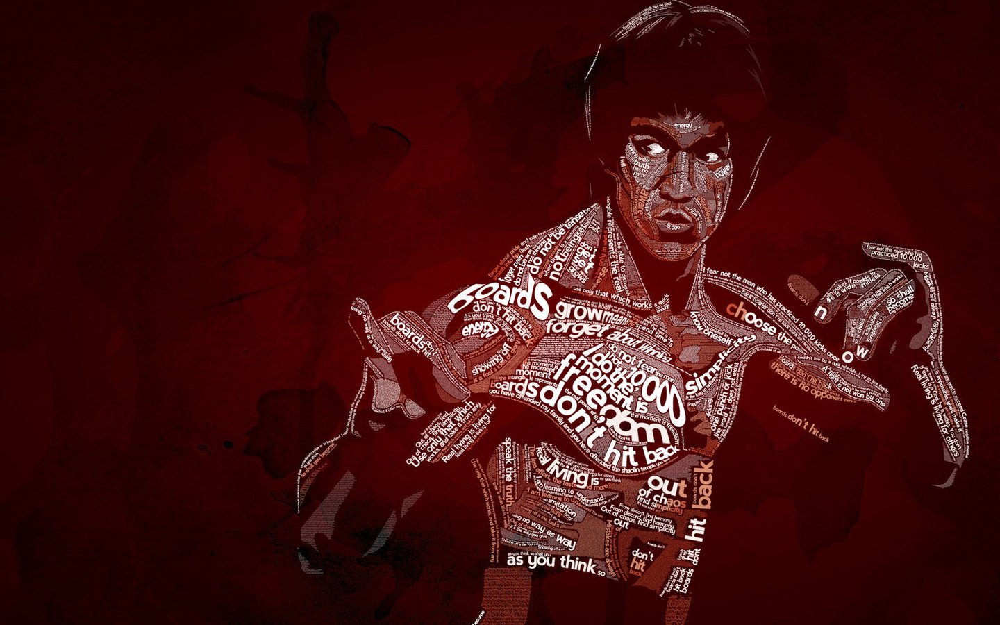 Обои типографика, брюс ли, be water, nautilus d, typography, bruce lee разрешение 1920x1080 Загрузить