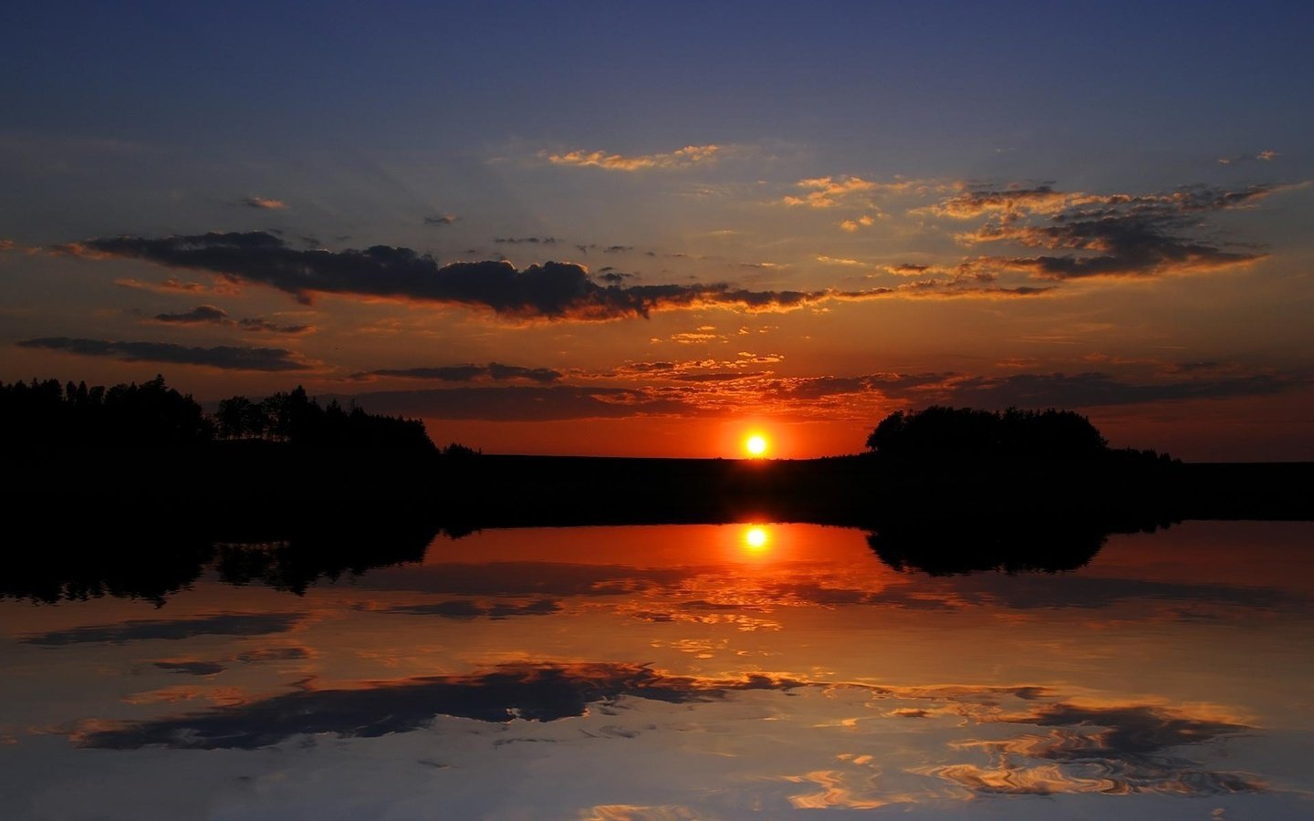 Обои озеро, закат, пейзажи, кучевые облока, lake, sunset, landscapes, cumulus obloka разрешение 1920x1200 Загрузить