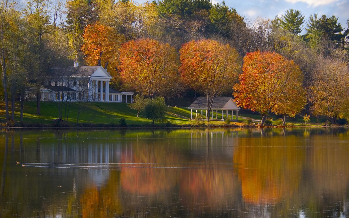 Обои озеро, осень, огайо, lake, autumn, ohio разрешение 1920x1080 Загрузить