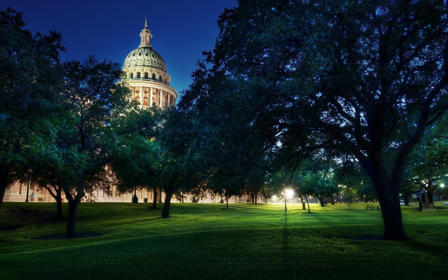 Обои деревья, вашингтон, здание, капитолий, остин, купол, texas state capitol, trees, washington, the building, capitol, austin, the dome разрешение 2560x1600 Загрузить