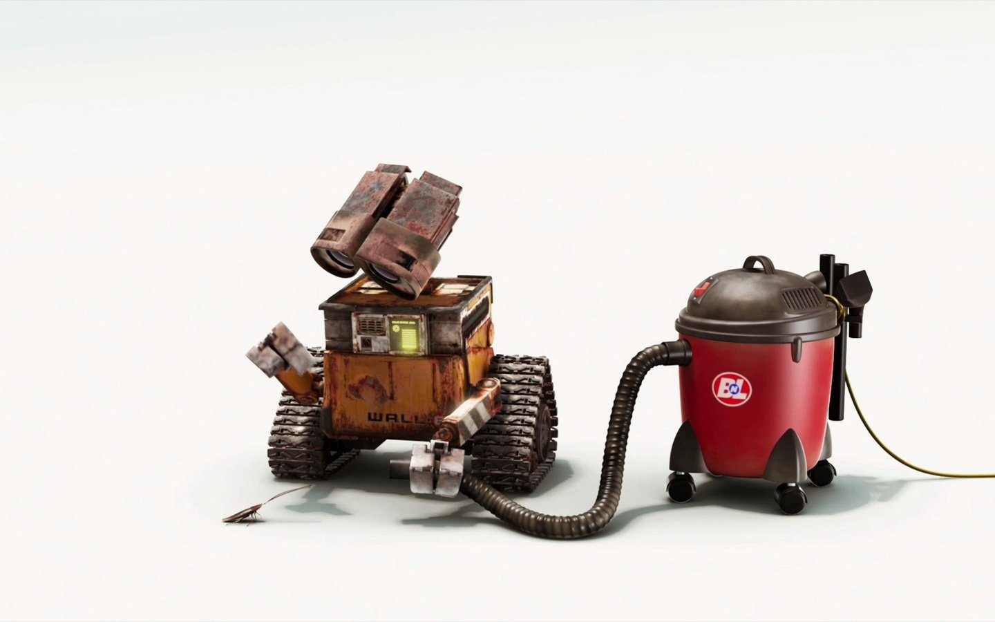 Обои vacuume, валл-и, таракан, wall-e, cockroach разрешение 1920x1200 Загрузить