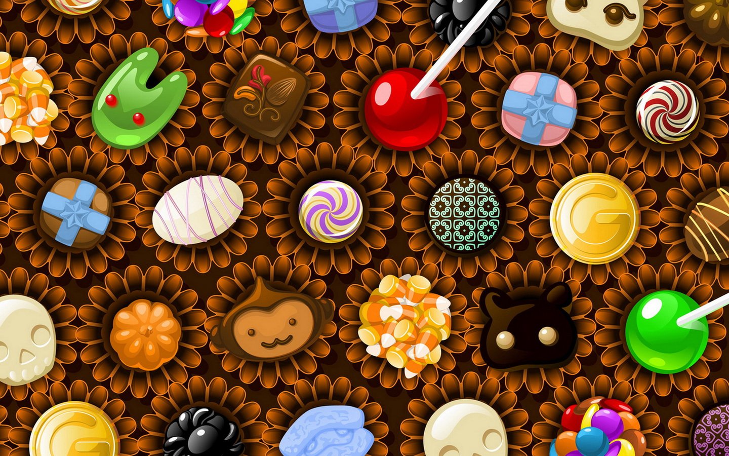 Обои конфеты, шоколад, леденцы, пастила, candy, chocolate, lollipops разрешение 1920x1200 Загрузить