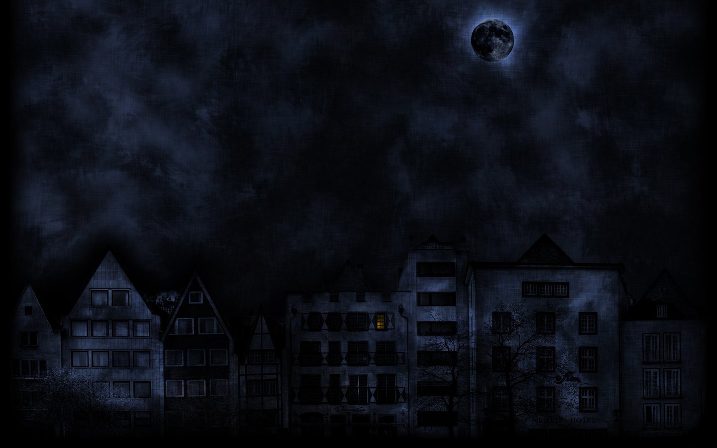 Обои мрак, луна, улица, the darkness, the moon, street разрешение 2560x1600 Загрузить
