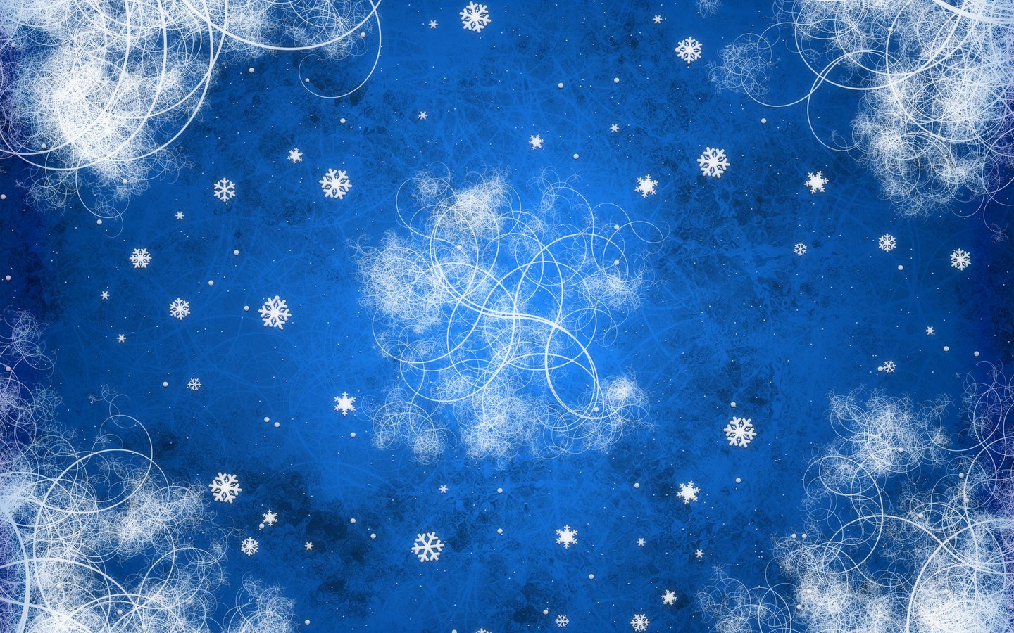 Обои новый год, снежинки, синий, узоры, завитки, new year, snowflakes, blue, patterns, curls разрешение 2560x1600 Загрузить