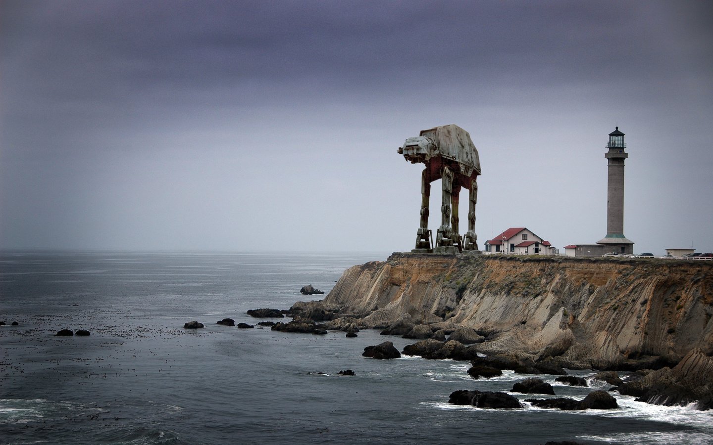 Обои маяк, робот, побережье, волнолом, lighthouse, robot, coast, breakwater разрешение 3008x2000 Загрузить