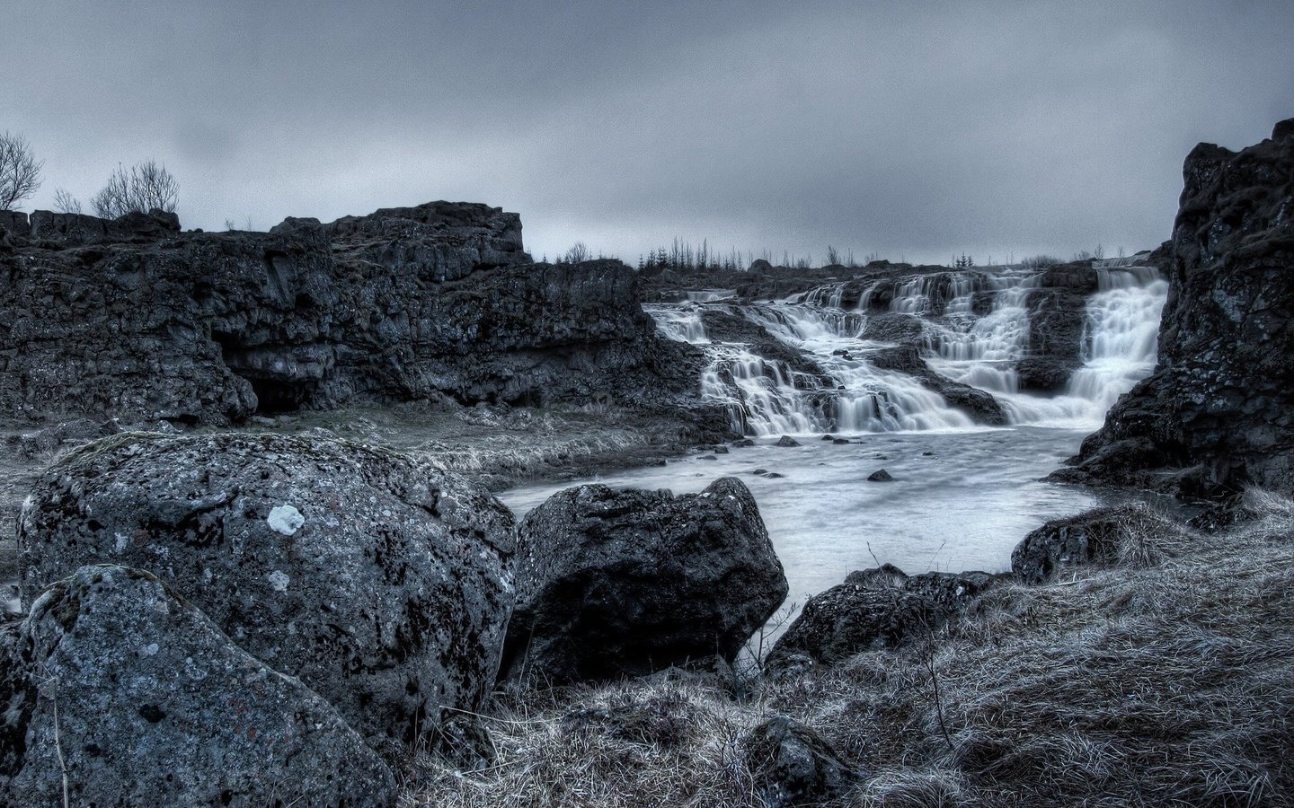 Обои вода, скалы, пейзаж, водопад, water, rocks, landscape, waterfall разрешение 1920x1440 Загрузить