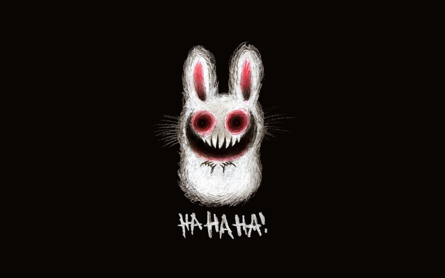 Обои рисунок, зубы, заяц, смех, зловещий заяц, figure, teeth, hare, laughter, ominous rabbit разрешение 1920x1080 Загрузить