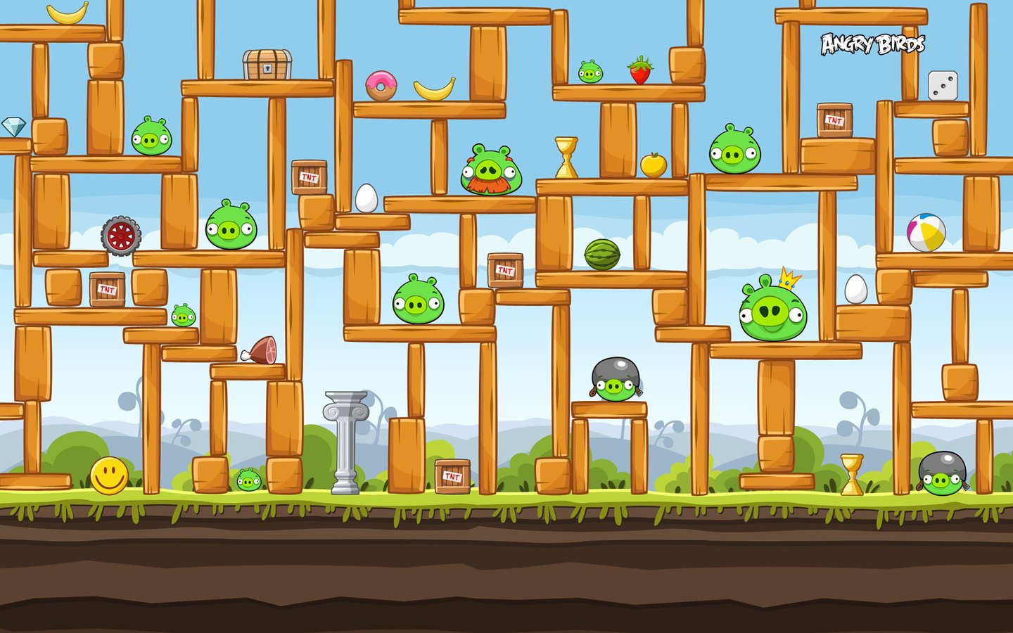 Скачать обои angry birds разрешение 1440x900 #32873