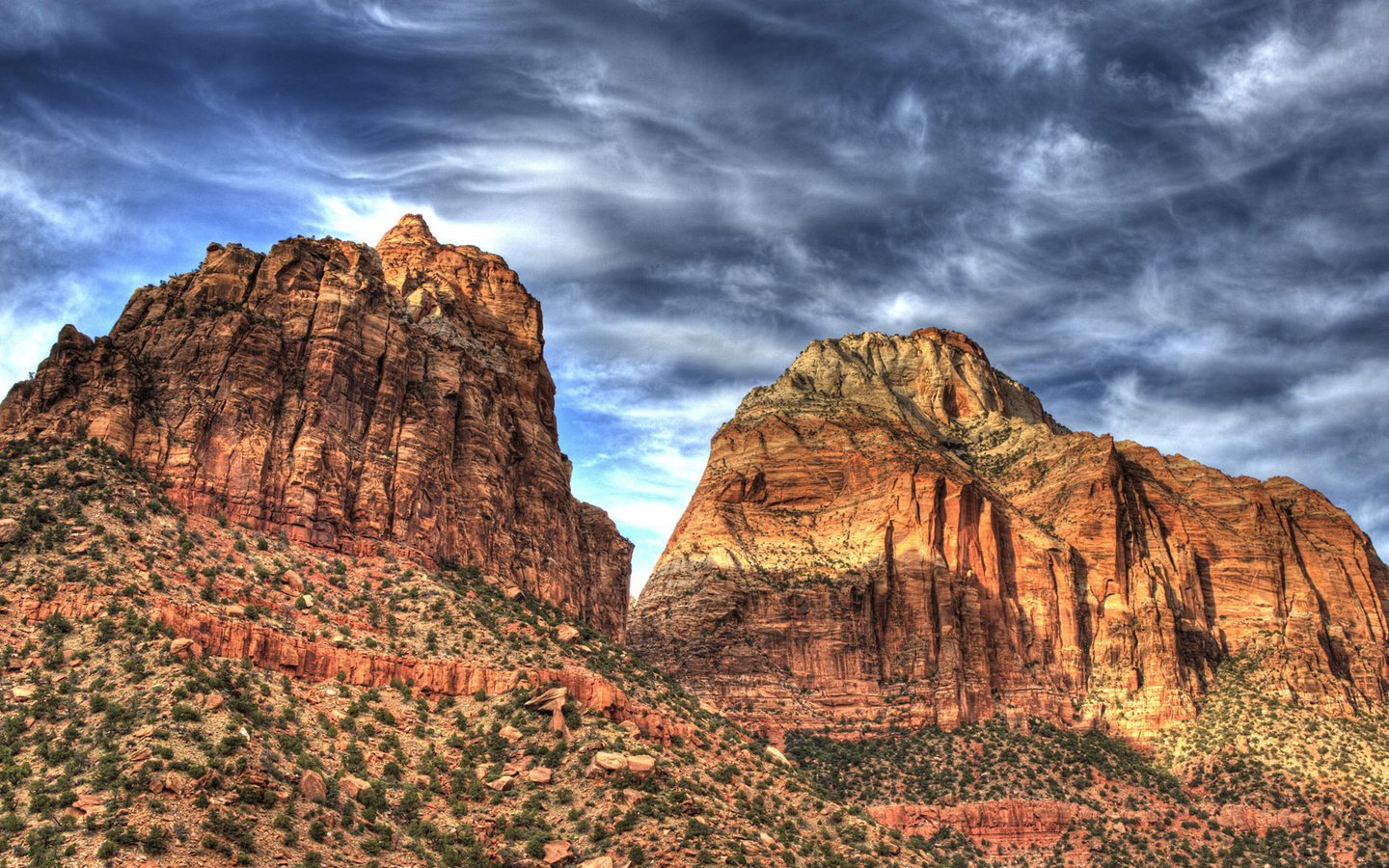 Обои природа, пейзаж, скала, камень, долина, zion national park, национальный парк, nature, landscape, rock, stone, valley, national park разрешение 1920x1080 Загрузить