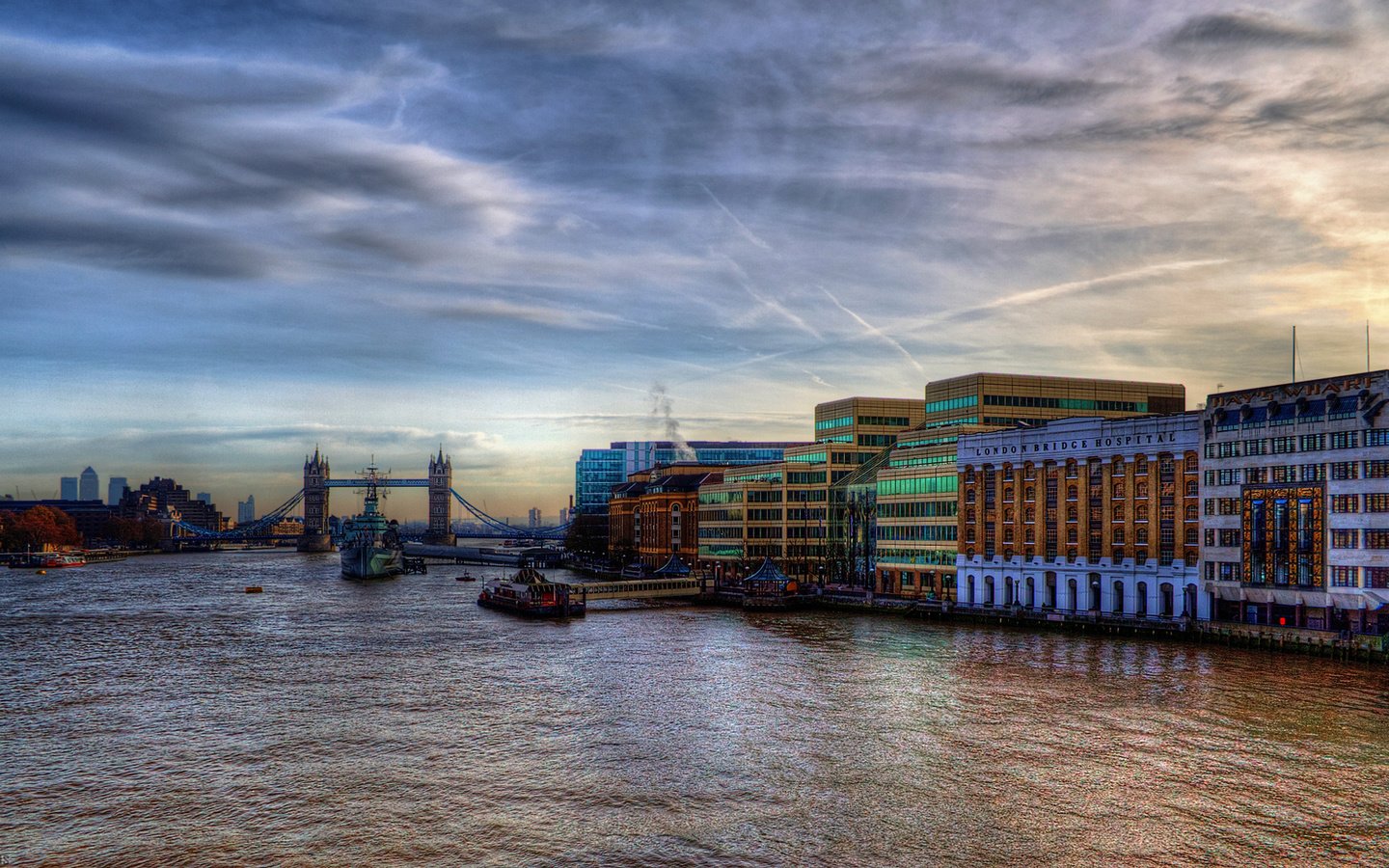 лондон темза река закат London Thames river sunset скачать