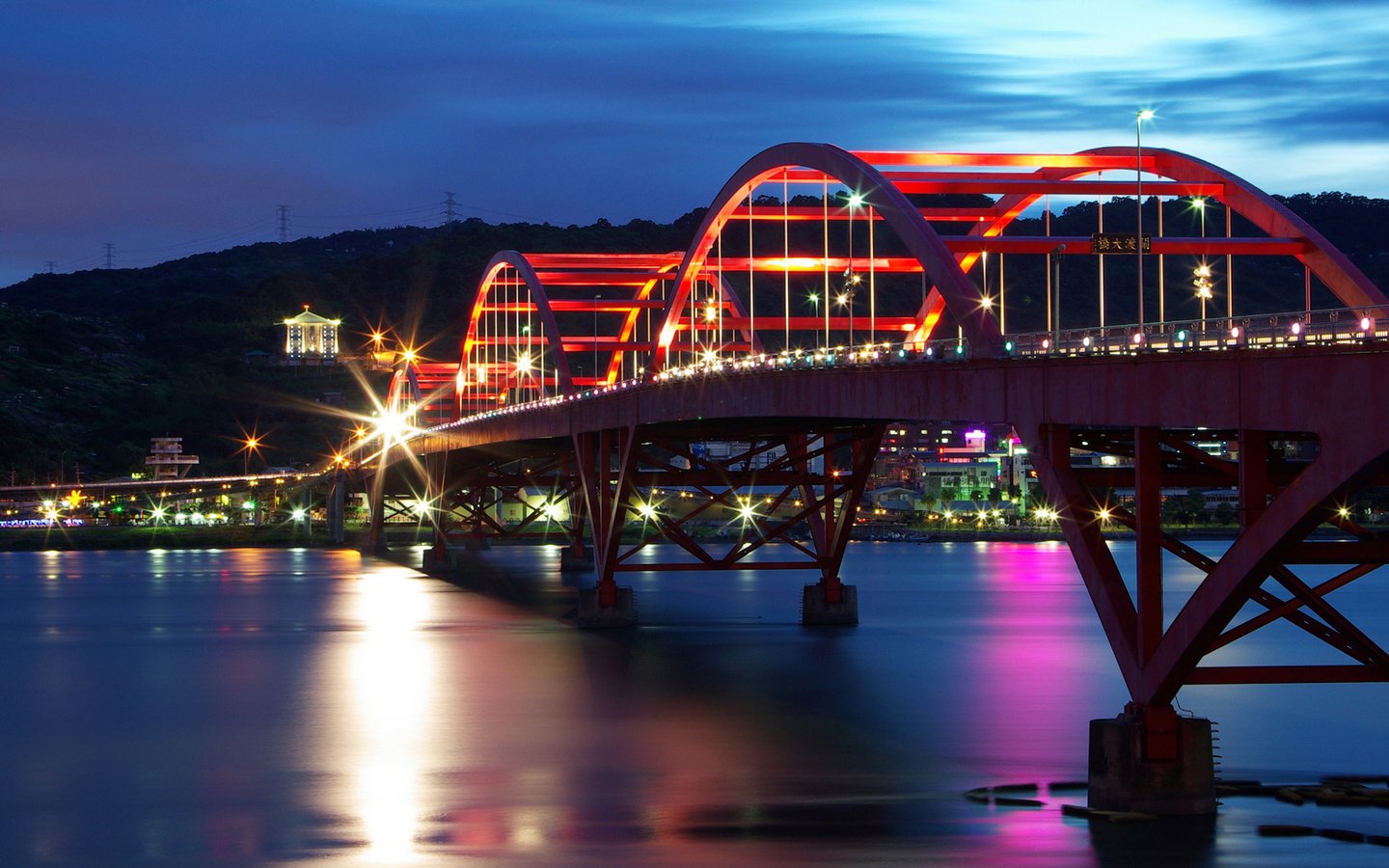 Обои река, мост, город, river, bridge, the city разрешение 1920x1080 Загрузить