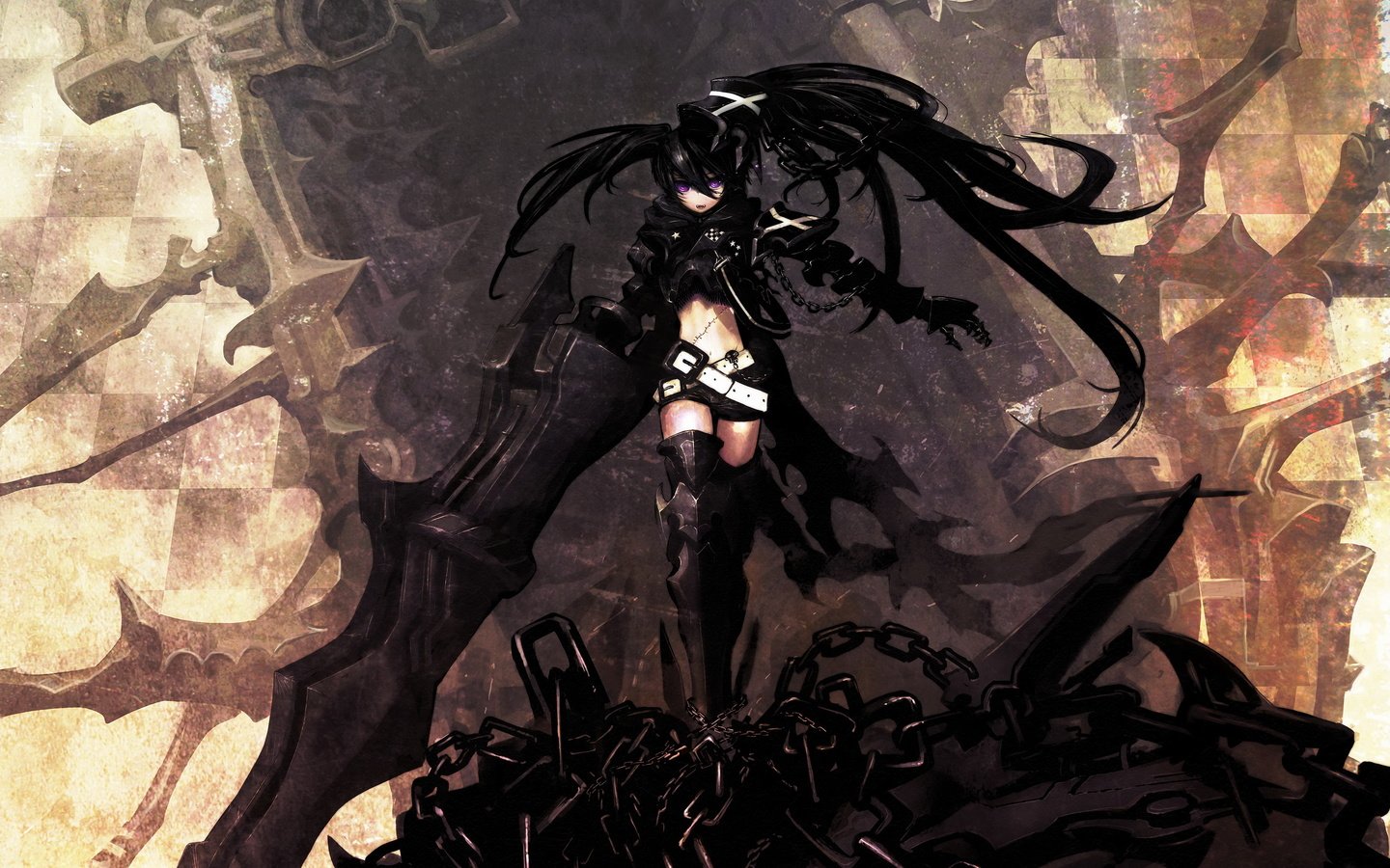 Обои black rock shooter, mech разрешение 3000x2250 Загрузить