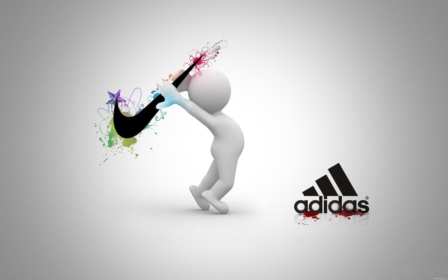 Обои найк, адидас, seryj, najk, nike, adidas разрешение 2600x1600 Загрузить