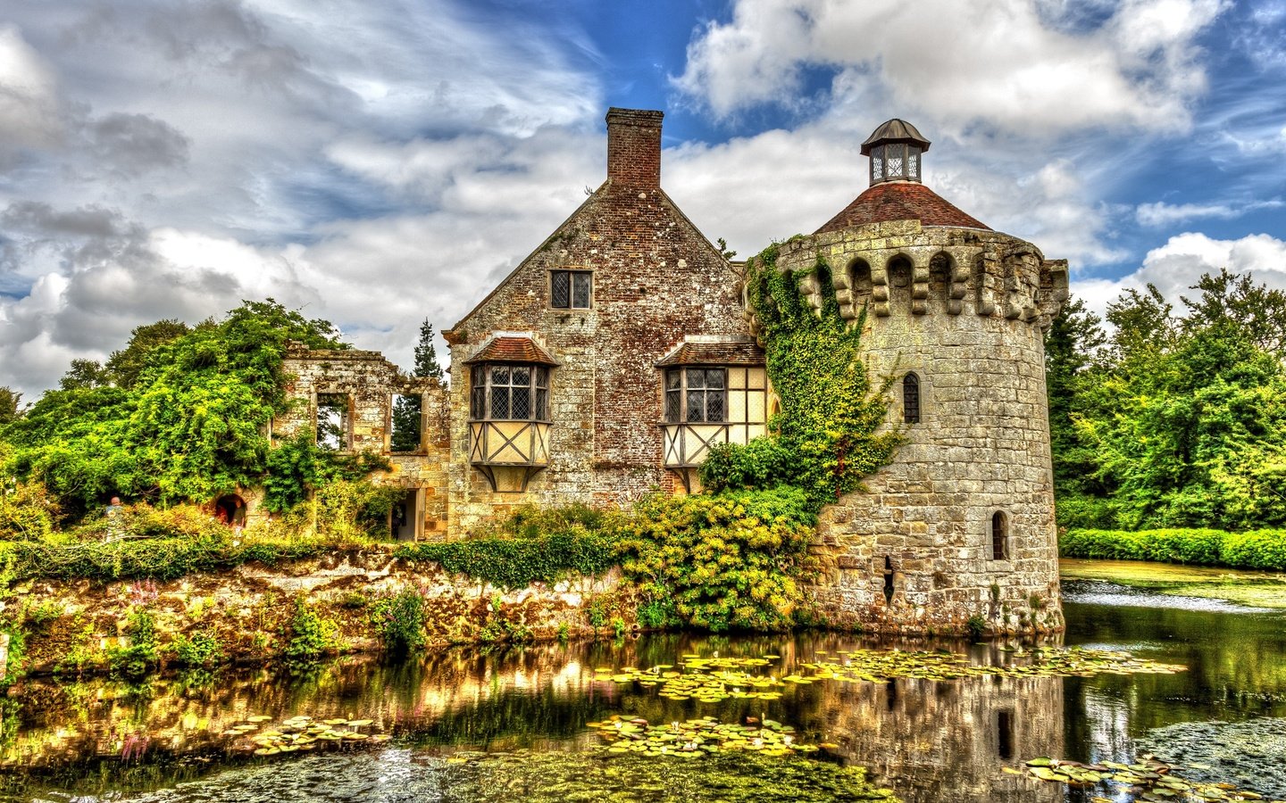 Обои англия, замок скотни, england, scotney castle разрешение 3500x2334 Загрузить