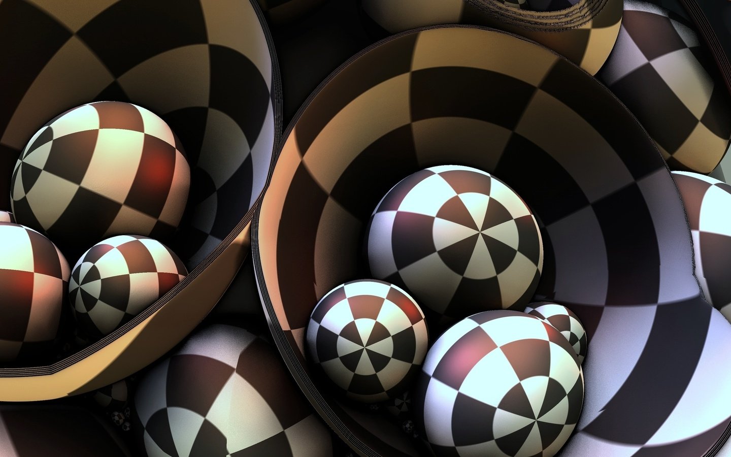 Обои шары, погружение, форма. 3d-графика, balls, dip, form. 3d graphics разрешение 1920x1080 Загрузить