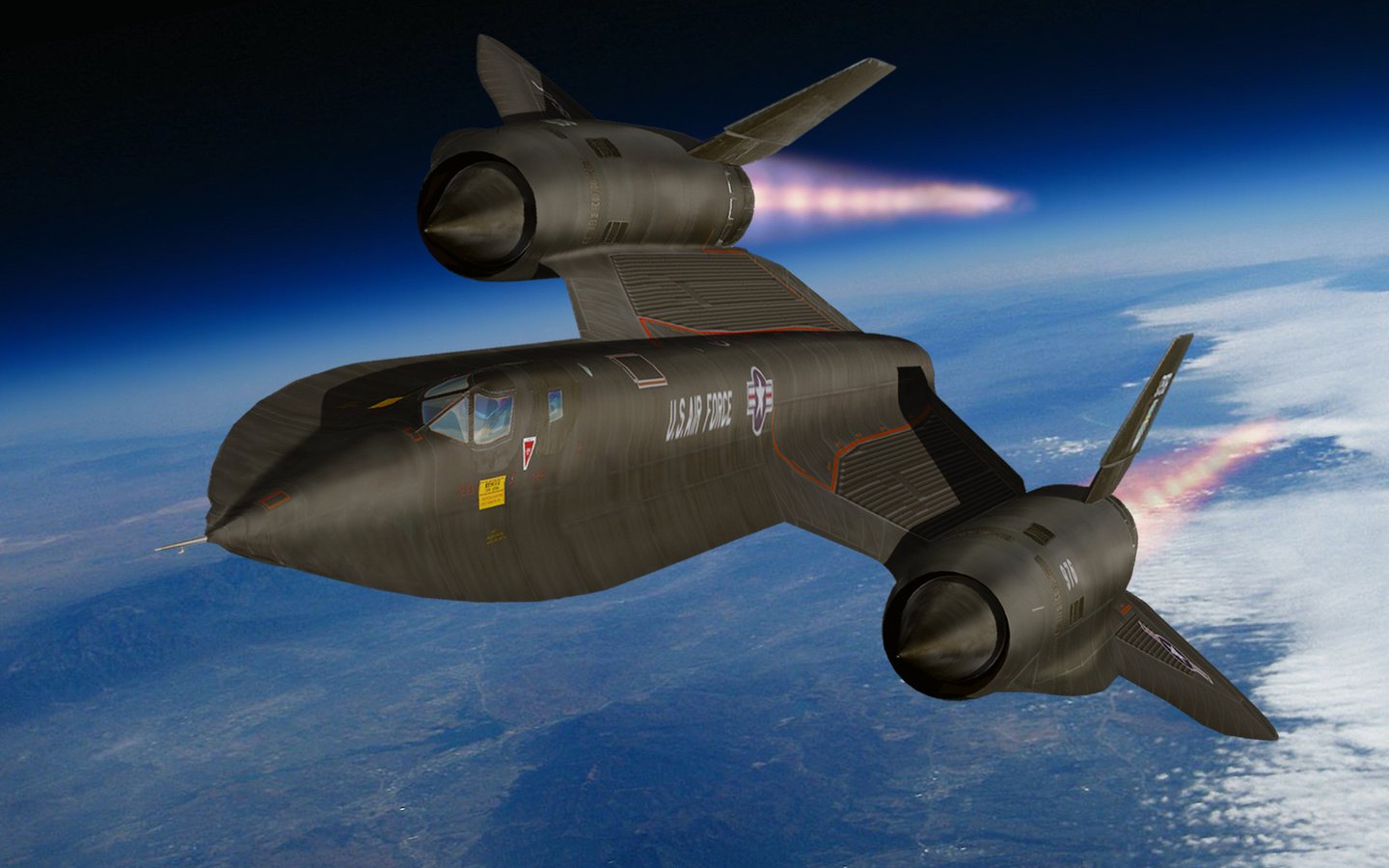 Обои земля, blackbirdk, lockheed sr-71, earth разрешение 1920x1080 Загрузить