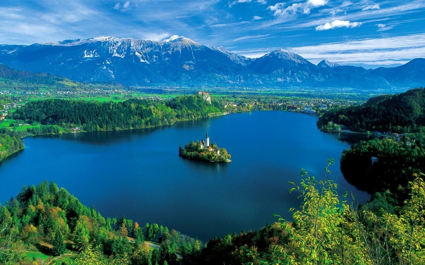 Обои словения, бледское озеро, slovenia, lake bled разрешение 1920x1080 Загрузить