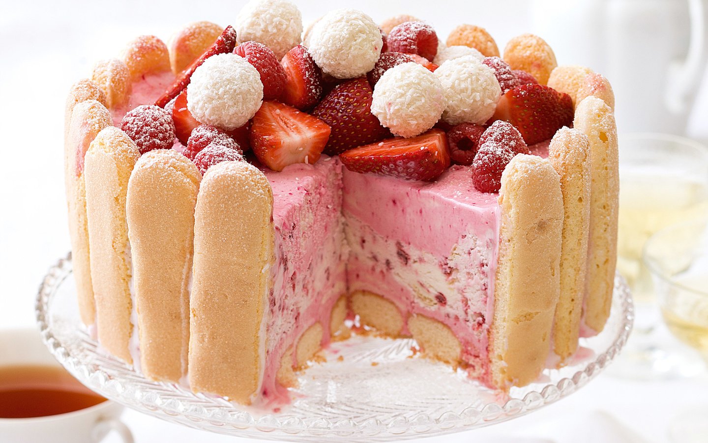 Обои клубника, торт, десерт, пирожное, strawberry, cake, dessert разрешение 2560x1600 Загрузить