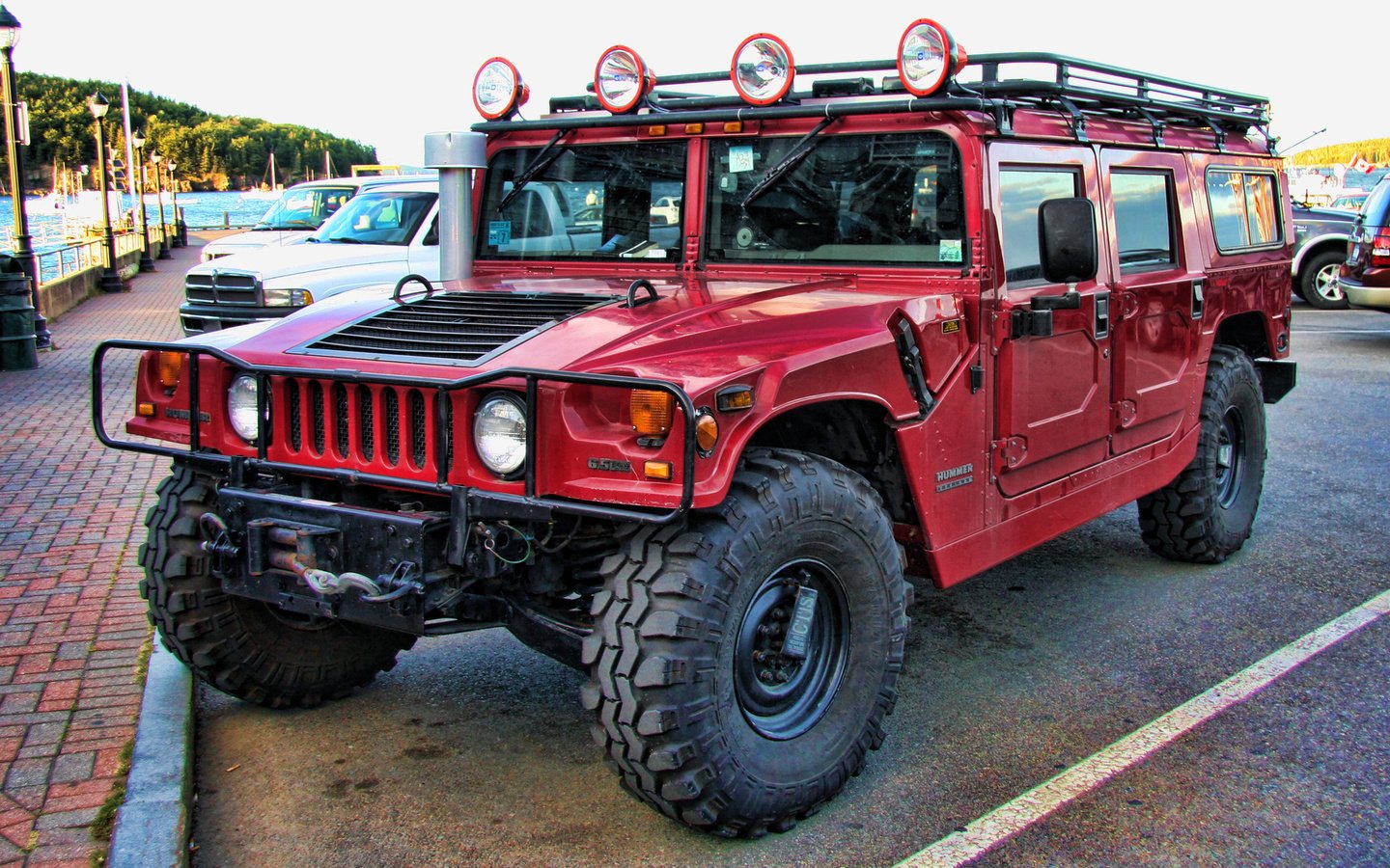 Обои красный, джип, hummer, red, jeep разрешение 1920x1200 Загрузить